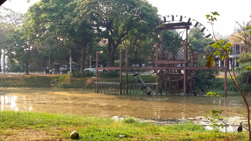 Water mill in the middle of Siem Reap